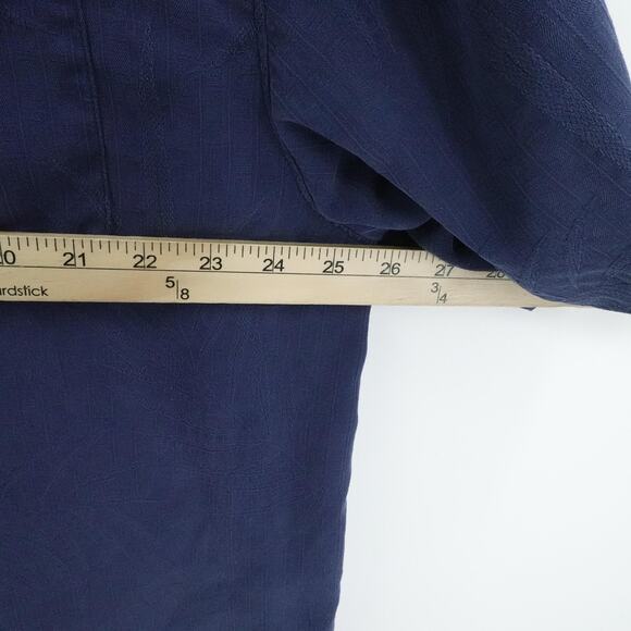 Tommy Bahama Shirt Mens XL Blue Palm Print Silk Camp Loop Collar Resort Vacation - Picture 15 of 16